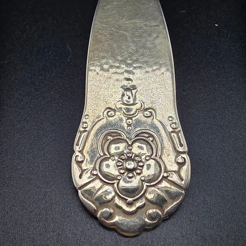 Antique‎ A. Frisch 830S Silver Flatware Set 3pc Floral Monogrammed 1926